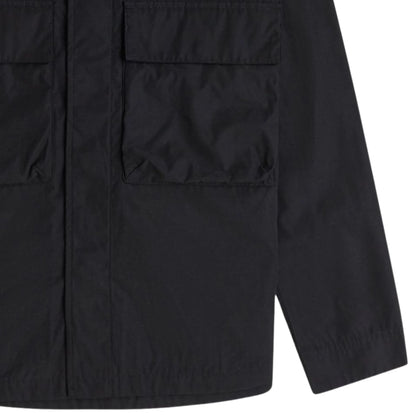 FRED PERRY RAGLAN UTILITY OVERSHIRT SHACKET JACKET BLACK 2XL RRP £150 BNWT