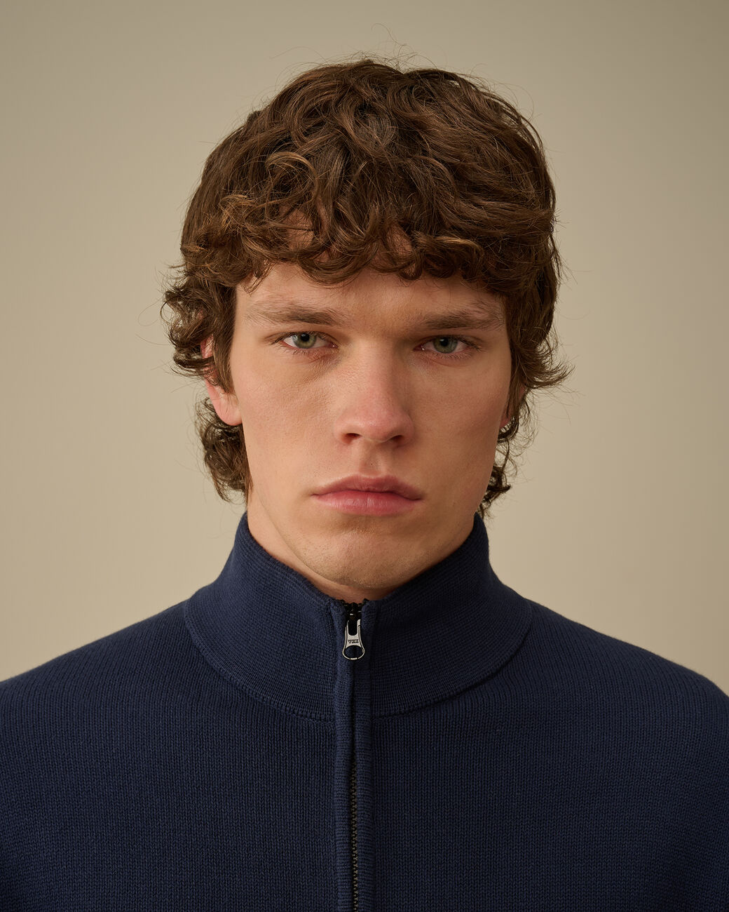 CP COMPANY MIXED MEDIA LENS KNIT ZIP CARDIGAN JACKET NAVY LARGE RRP £415 BNWT