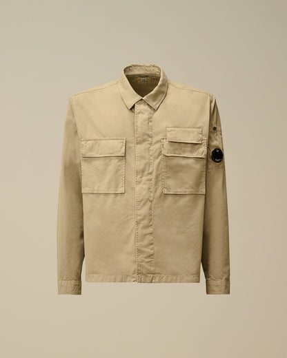 C.P. COMPANY COTTON GABERDINE LENS OVERSHIRT JACKET VINTAGE KHAKI 2XL RRP£315 BNWT