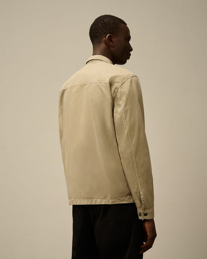 C.P. COMPANY COTTON GABERDINE LENS OVERSHIRT JACKET VINTAGE KHAKI 2XL RRP£315 BNWT