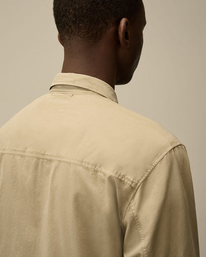 C.P. COMPANY COTTON GABERDINE LENS OVERSHIRT JACKET VINTAGE KHAKI 2XL RRP£315 BNWT