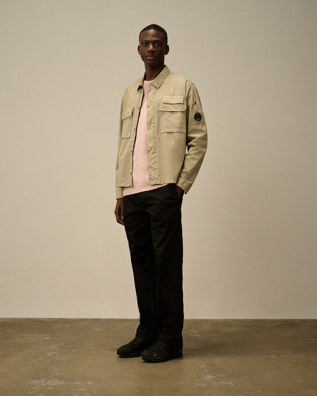CP COMPANY COTTON GABERDINE LENS OVERSHIRT JACKET VINTAGE KHAKI 2XL RRP£315 BNWT
