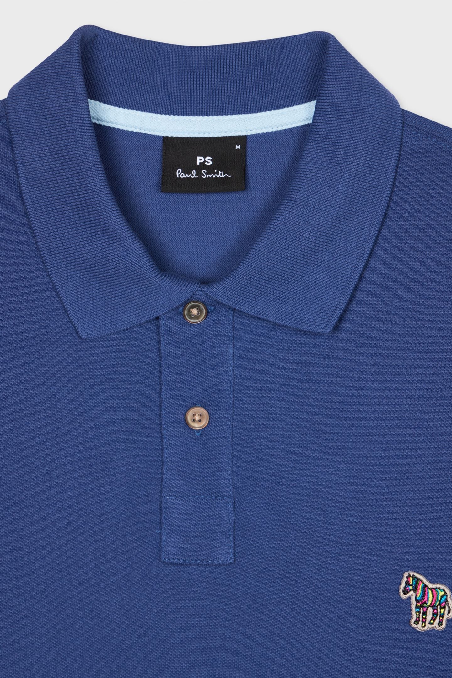 PAUL SMITH PS LONG SLEEVE PIQUE COTTON POLO SHIRT DARK ROYAL BLUE 2XL RRP£90 NEW