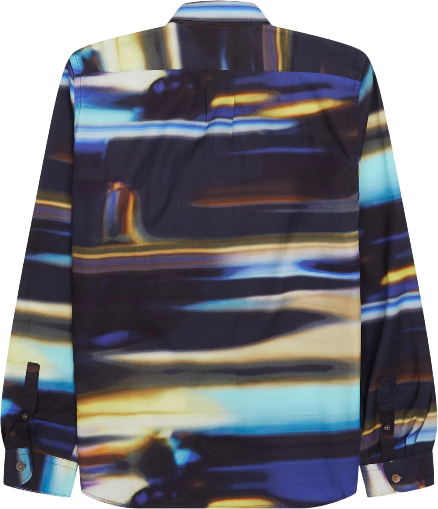 PAUL SMITH PS LYOCELL/COTTON ABSTRACT LONG SLEEVE SHIRT NAVY L RRP £145 BNWT