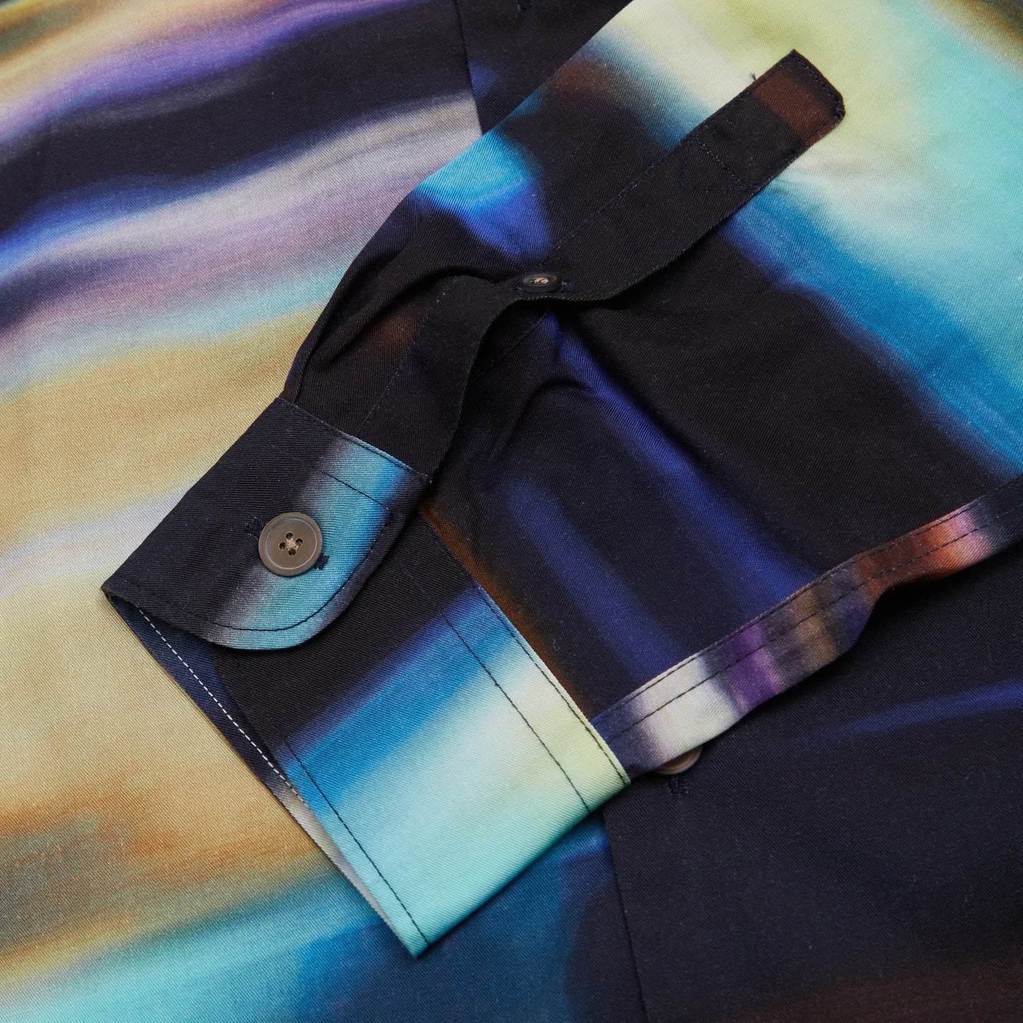 PAUL SMITH PS LYOCELL/COTTON ABSTRACT LONG SLEEVE SHIRT NAVY L RRP £145 BNWT