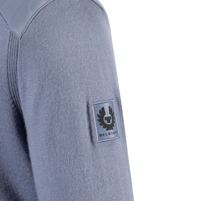 BELSTAFF KERRIGAN CREW NECK MERINO WOOL JUMPER BLUE FLINT RRP £175 BNWT
