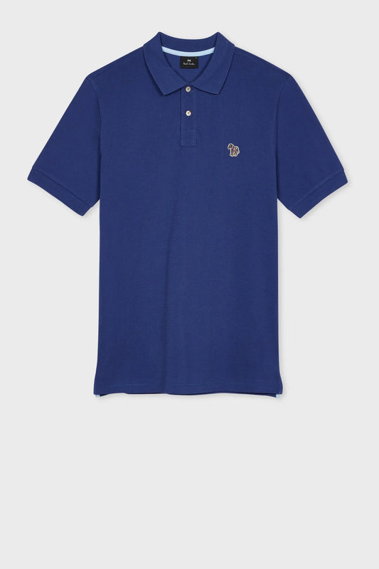 PAUL SMITH ZEBRA PIQUE COTTON POLO SHIRT DARK ROYAL BLUE (46F) 2XL RRP £90 NEW