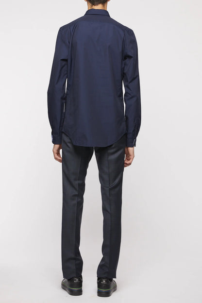 PAUL SMITH ZEBRA LOGO COTTON LONG SLEEVE SHIRT NAVY BLUE RRP £140 BNWT