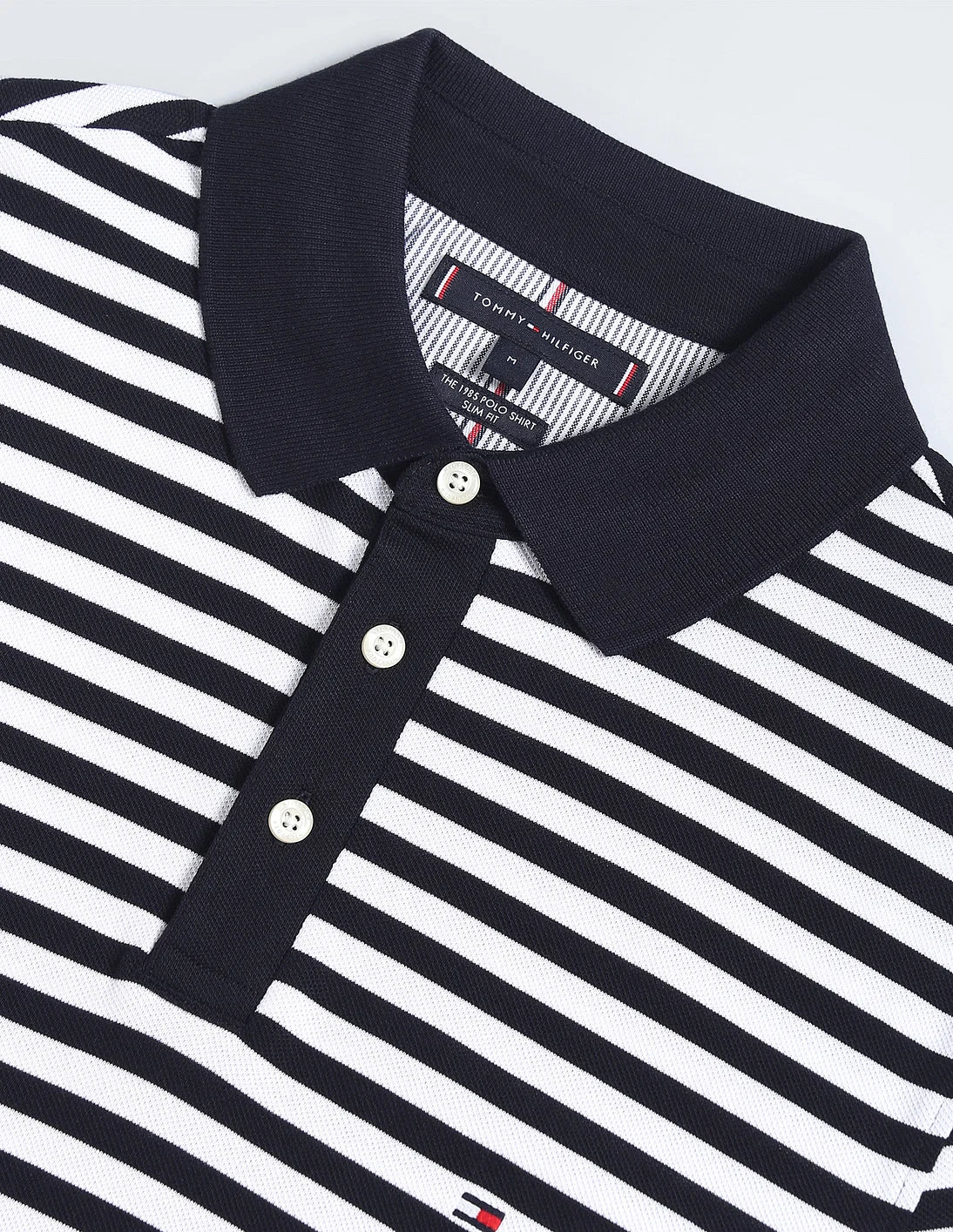 TOMMY HILFIGER 1985 COLLECTION STRIPED PIQUE COTTON POLO SHIRT RRP £75 BNWT