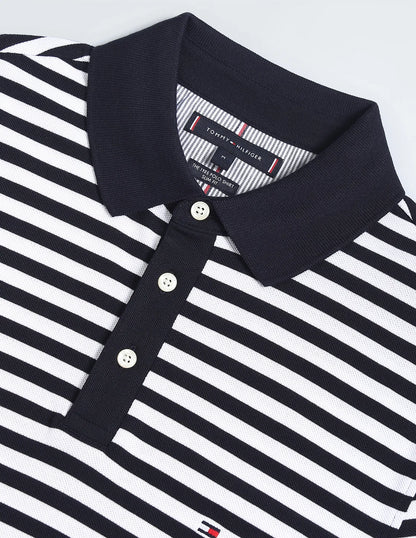 TOMMY HILFIGER 1985 COLLECTION STRIPED PIQUE COTTON POLO SHIRT RRP £75 BNWT
