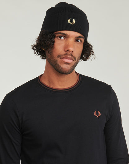 FRED PERRY TWIN TIPPED LONG SLEEVE COTTON T-SHIRT BLACK 2XL RRP £60 BNWT