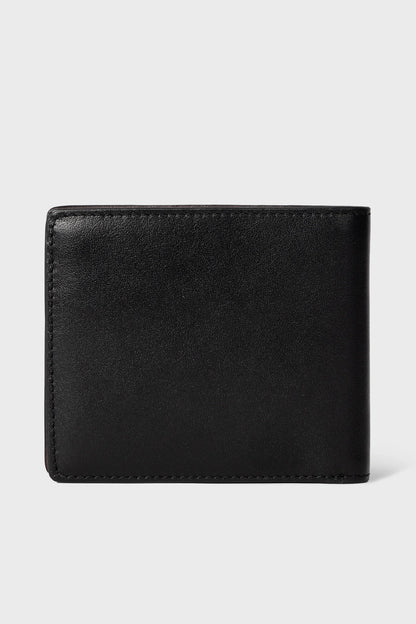 PAUL SMITH PS LEATHER BI-FOLD SHADOW ZEBRA WALLET BLACK RRP £125 NEW IN BOX