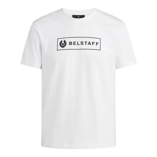 BELSTAFF BOX LOGO COTTON T-SHIRT WHITE XL RRP £60 BNWT
