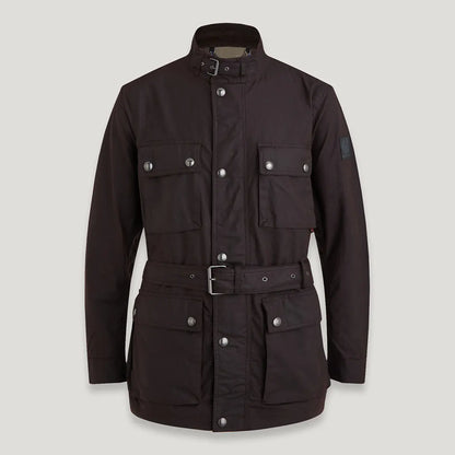 BELSTAFF ROADWAYS 4OZ WAX COTTON BIKER JACKET DARK BROWN RRP £495 BNWT