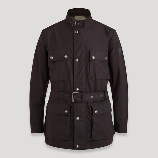 BELSTAFF ROADWAYS 4OZ WAX COTTON BIKER JACKET DARK BROWN RRP £495 BNWT