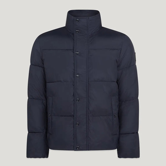BELSTAFF DOME DOWN PUFFA JACKET DARK INK NAVY UK46 3XL RRP £395 BNWT