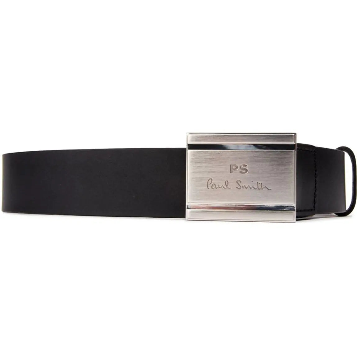 PAUL SMITH PLAQUE LEATHER BELT SIZE 38 WAIST BLACK RRP £80 BNWT