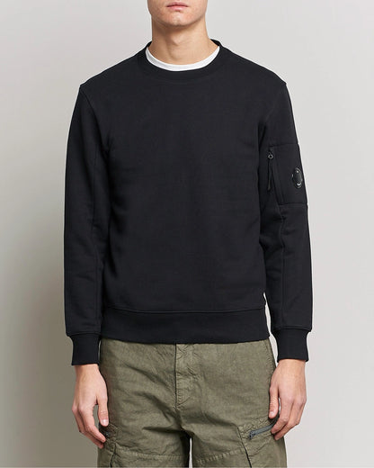 C.P. COMPANY DIAGONAL LENS COTTON FLEECE SWEATSHIRT BLACK 3XL RRP £210 BNWT