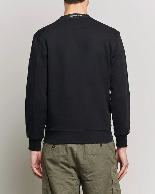 C.P. COMPANY DIAGONAL LENS COTTON FLEECE SWEATSHIRT BLACK 3XL RRP £210 BNWT
