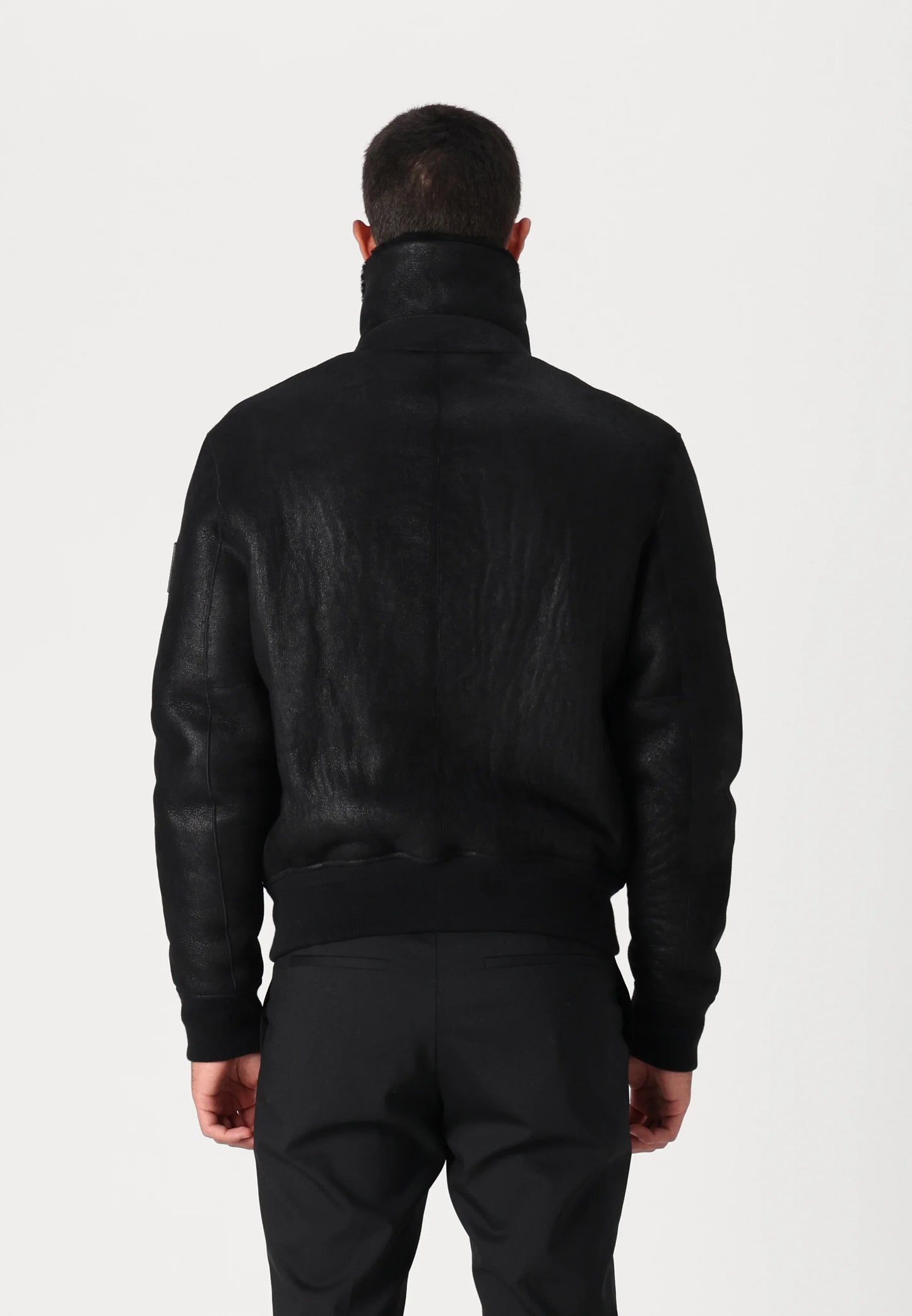 BELSTAFF TRACE SHEARLING AVIATOR BOMBER JACKET BLACK UK44 XL/2XL RRP £1495 BNWT