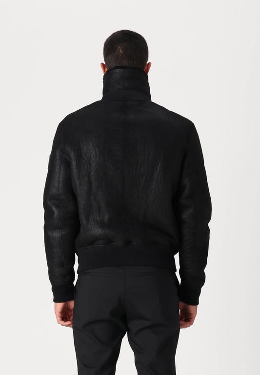BELSTAFF TRACE SHEARLING AVIATOR BOMBER JACKET BLACK UK44 XL/2XL RRP £1495 BNWT