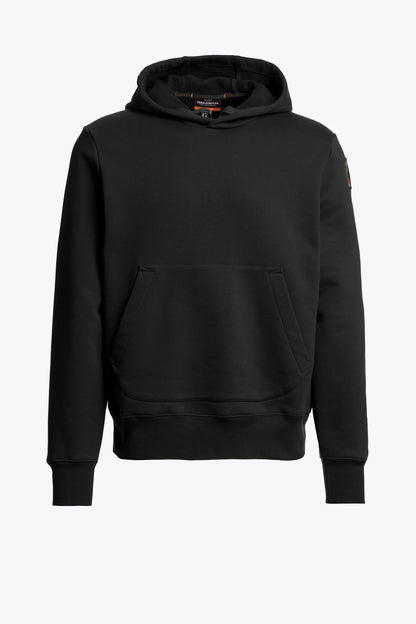 PARAJUMPERS EVEREST COTTON FLEECE HOODIE SWEATSHIRT BLACK RRP £185 BNWT