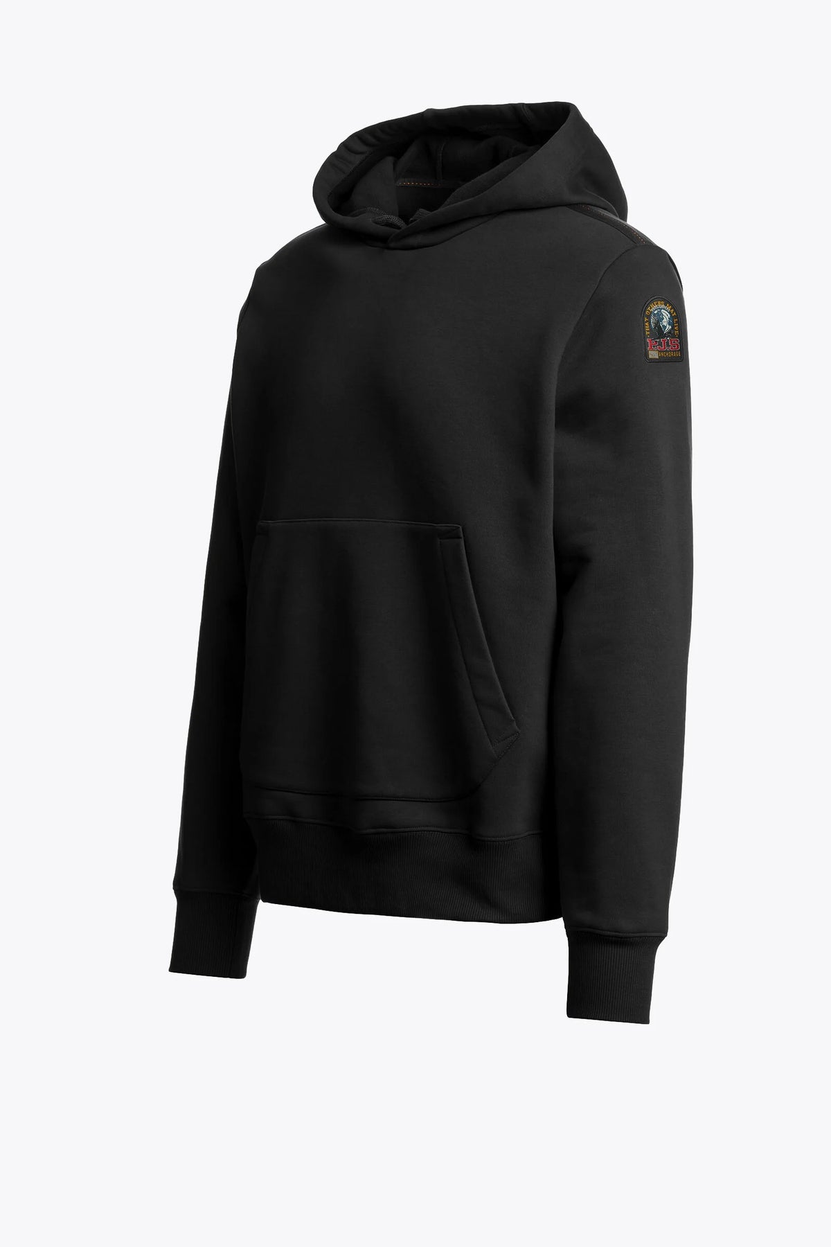PARAJUMPERS EVEREST COTTON FLEECE HOODIE SWEATSHIRT BLACK RRP £185 BNWT