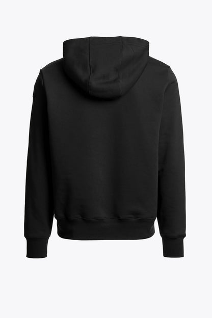 PARAJUMPERS EVEREST COTTON FLEECE HOODIE SWEATSHIRT BLACK RRP £185 BNWT