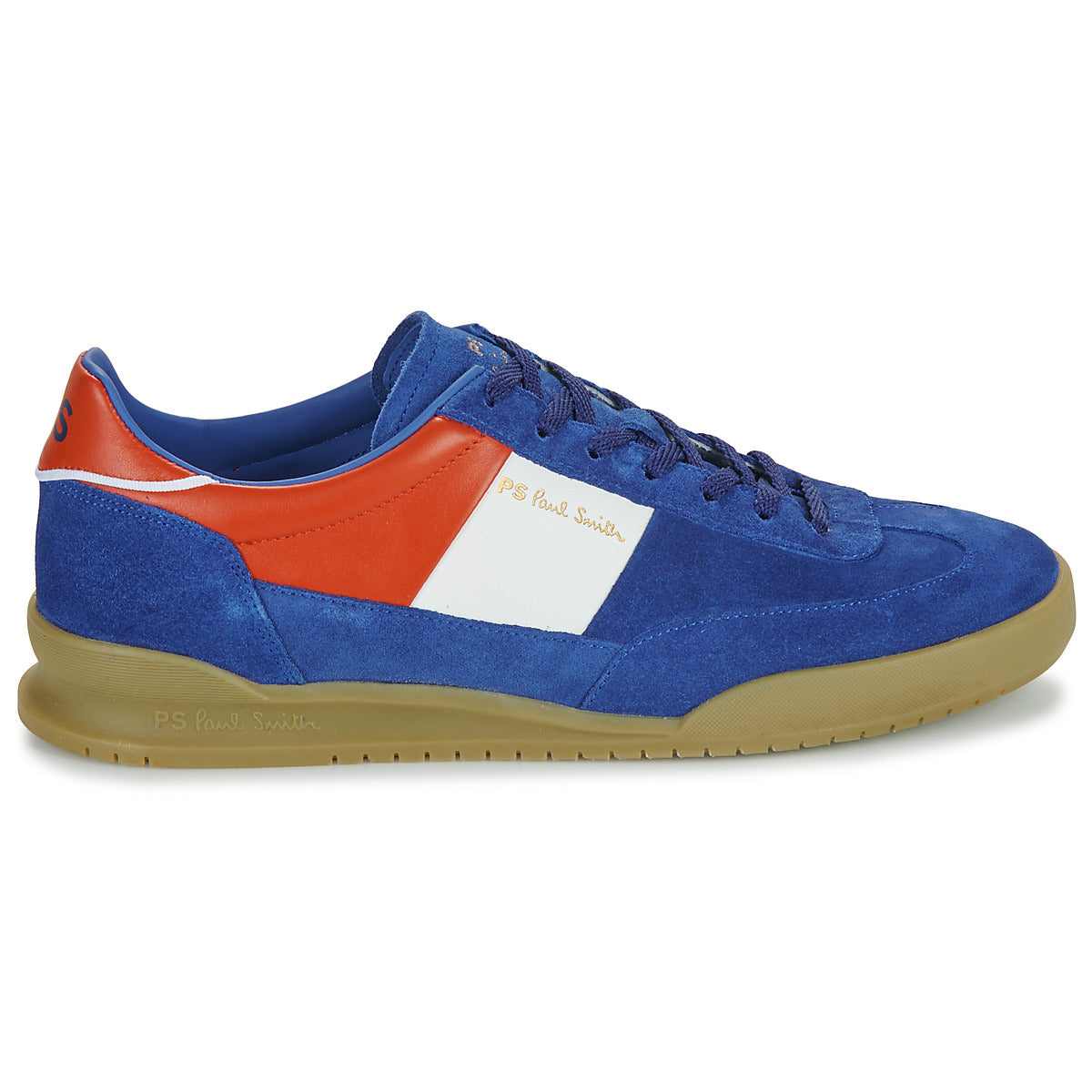 PAUL SMITH PS DOVER SUEDE LOW TOP TRAINERS FRANCE FLAG COLOUR RRP £225 BNIB