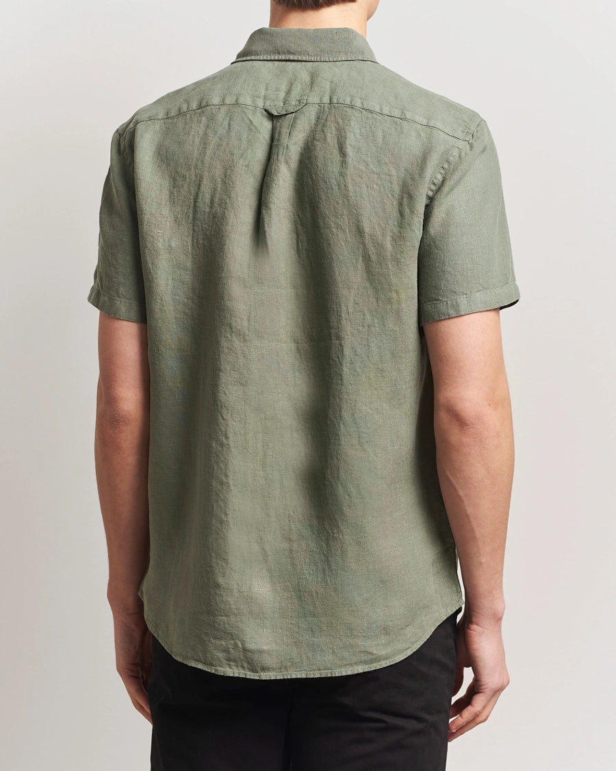 BELSTAFF SCALE LINEN COTTON SHORT SLEEVE SHIRT SURPLUS GREEN 2XL RRP £135 BNWT (Copy)