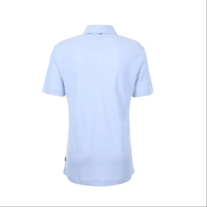 HUGO BOSS PRESS 55 STRETCHY COTTON POLO SHIRT LIGHT PASTEL BLUE 5XL RRP £119 BNWT