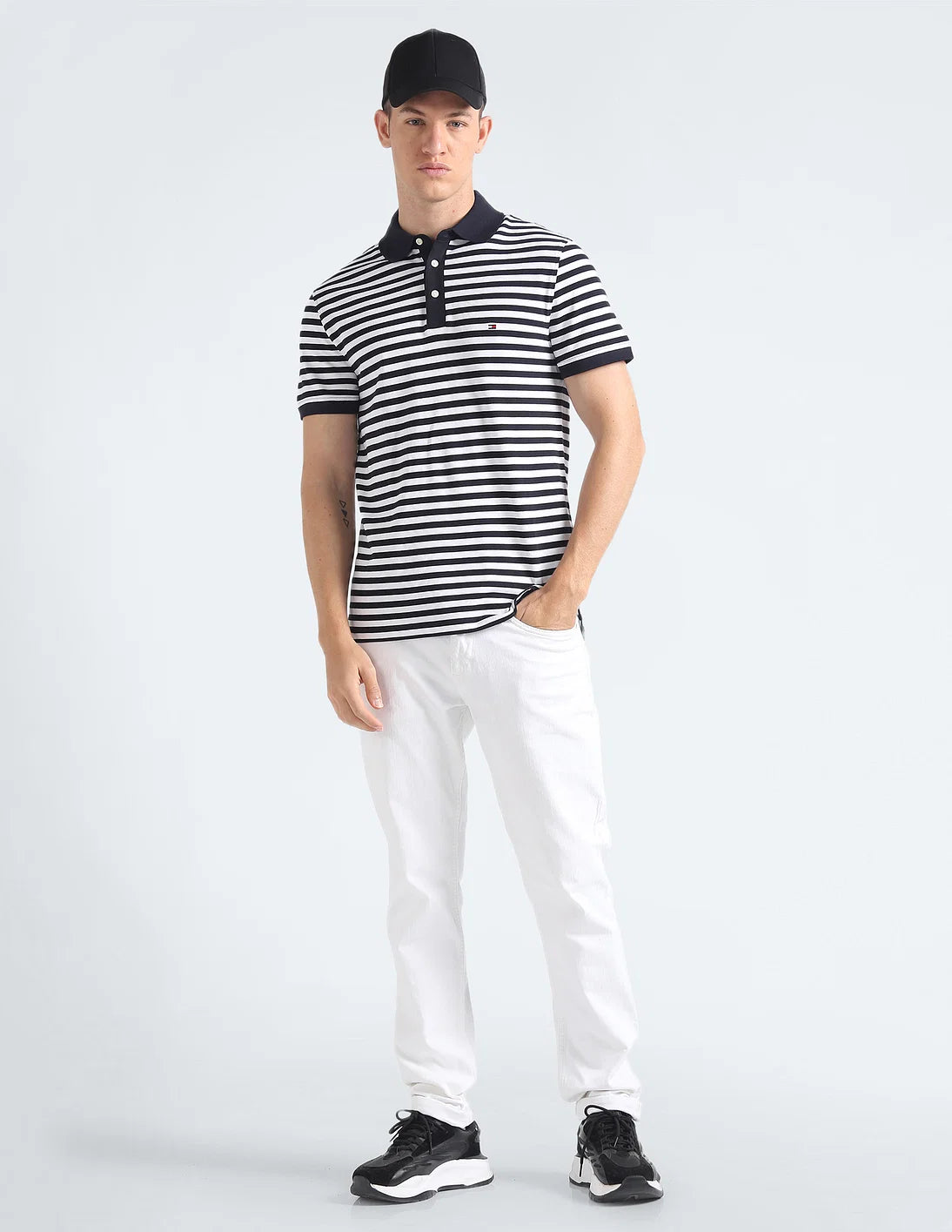 TOMMY HILFIGER 1985 COLLECTION STRIPED PIQUE COTTON POLO SHIRT RRP £75 BNWT