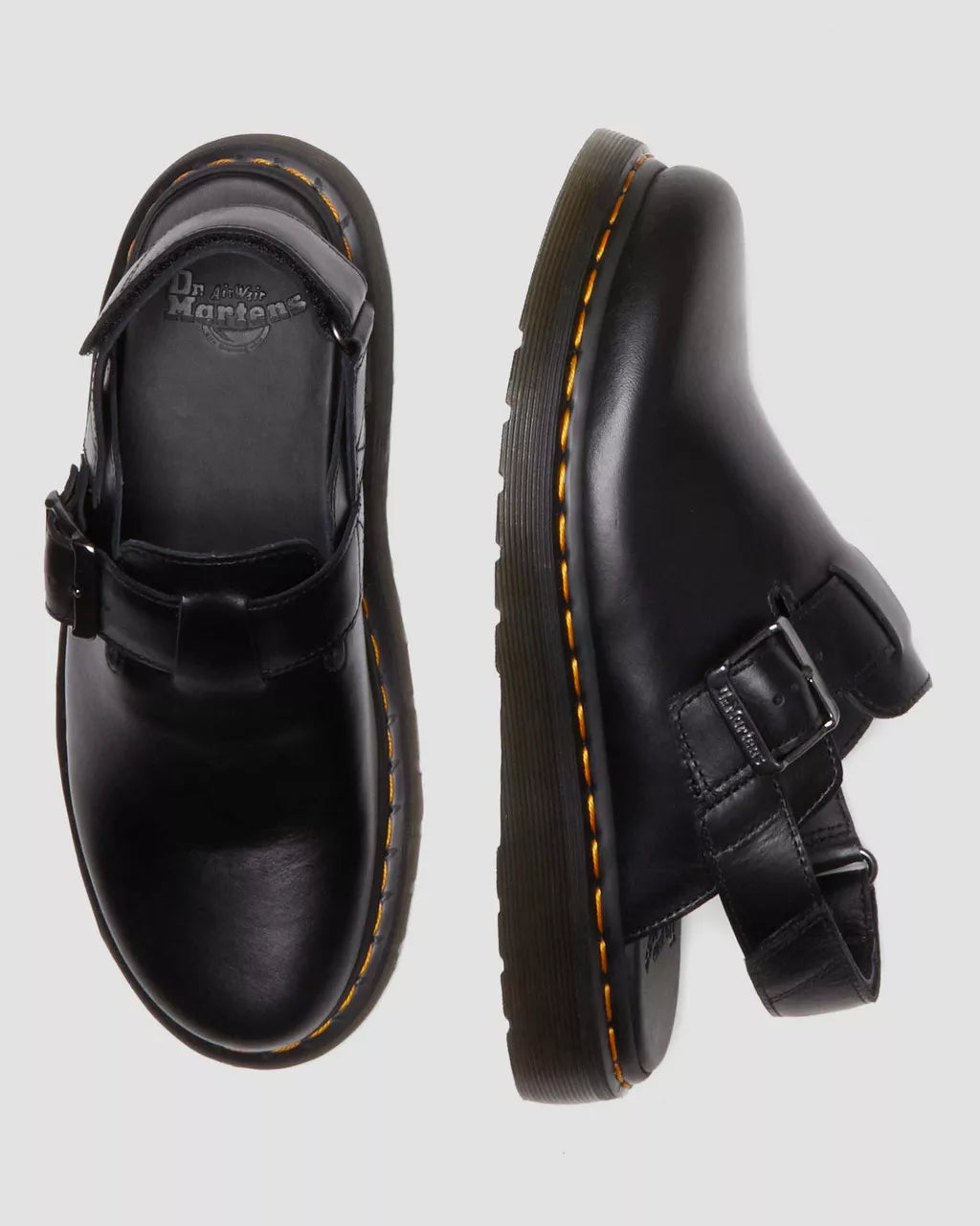 DR. MARTENS JORGE 2 BRANDO LEATHER SLINGBACK MULES BLACK UK 10 RRP £120 BNIB