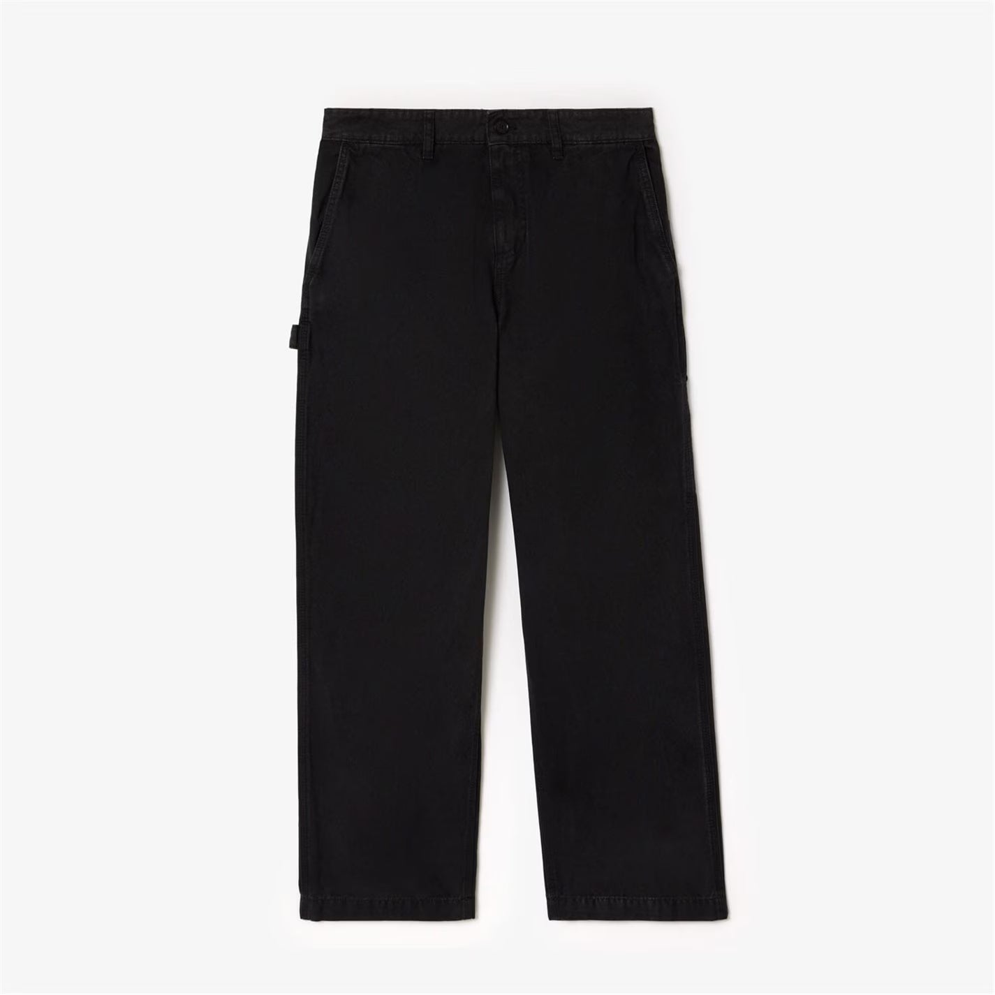 LACOSTE STRAIGHT FIT COTTON CANVAS CARPENTER TROUSERS BLACK 36 REG RRP £135 BNWT