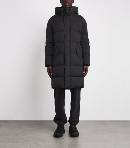 MOOSE KNUCKLES EVEREST LONG HOODED PUFFA JACKET COAT BLACK XL RRP £895 BNWT