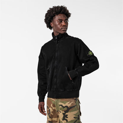 STONE ISLAND PANAMA OVERSIZED COTTON BOMBER TRACK JACKET BLACK XL RRP £615 BNWT
