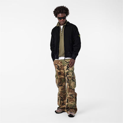 STONE ISLAND PANAMA OVERSIZED COTTON BOMBER TRACK JACKET BLACK XL RRP £615 BNWT