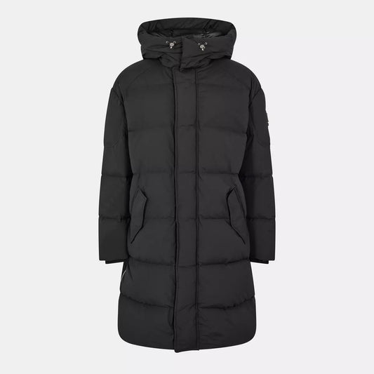 MOOSE KNUCKLES EVEREST LONG HOODED PUFFA JACKET COAT BLACK XL RRP £895 BNWT