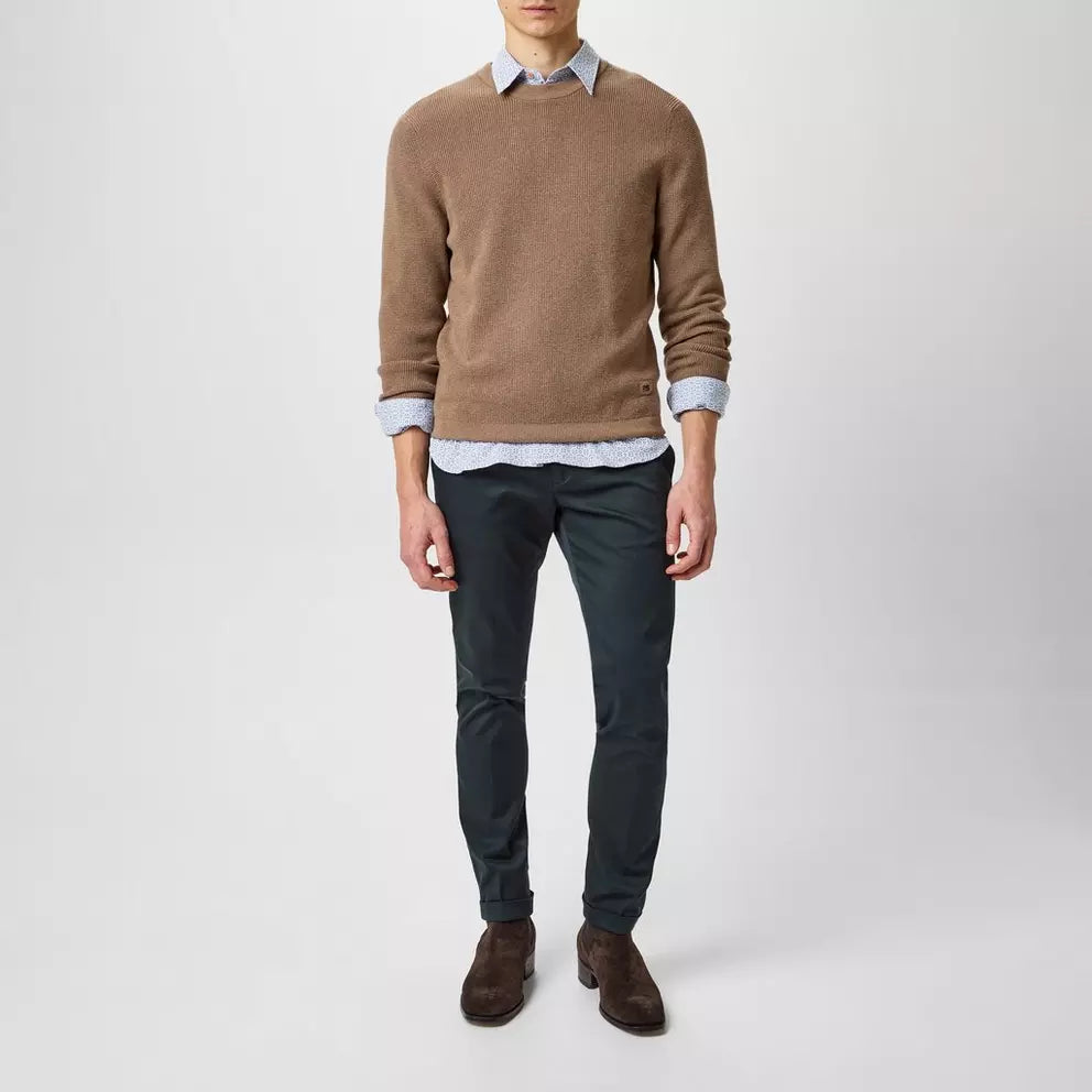 PAUL SMITH PS WAFFLE KNITTED LOGO JUMPER LIGHT BROWN/BEIGE XL RRP £165 BNWT