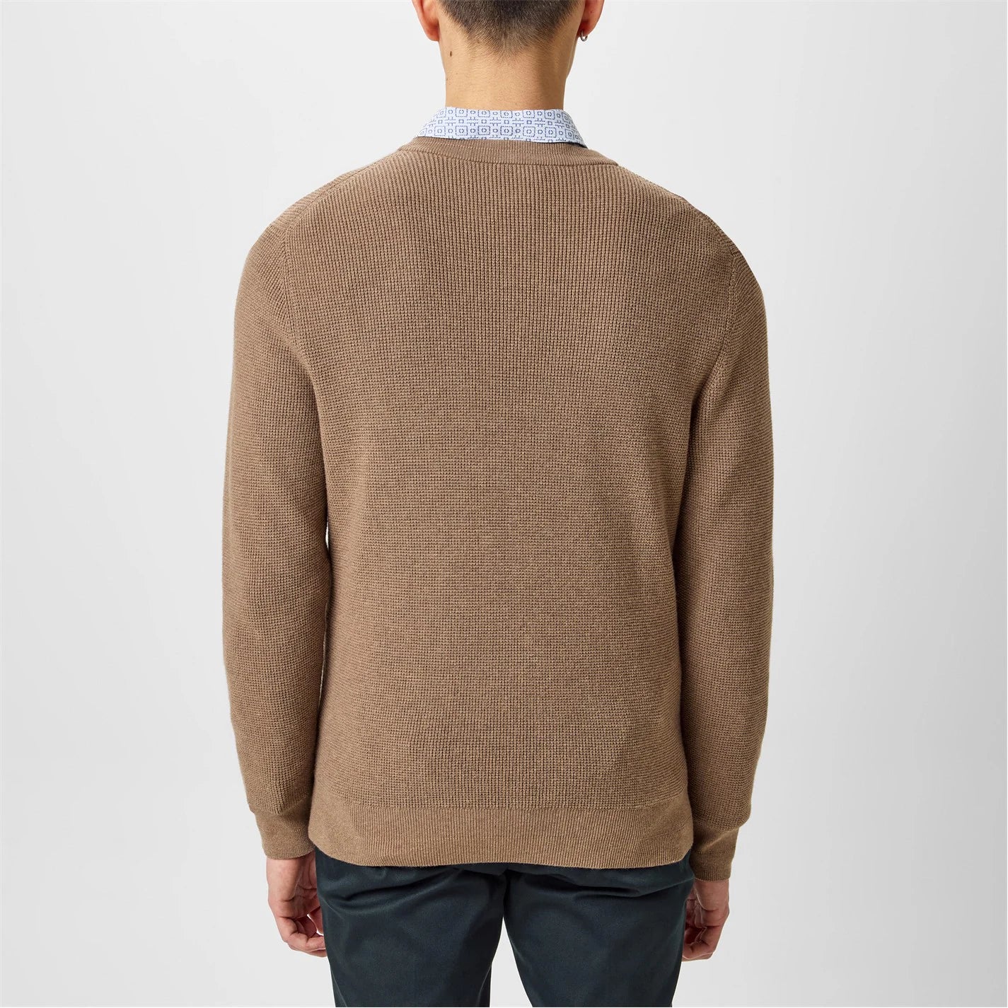 PAUL SMITH PS WAFFLE KNITTED LOGO JUMPER LIGHT BROWN/BEIGE XL RRP £165 BNWT