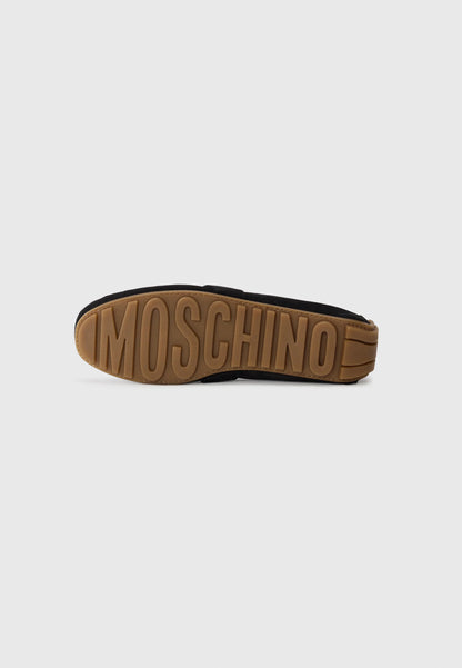 MOSCHINO COUTURE SUEDE LEATHER DRIVER MOCCASINS BLACK SIZE UK 10 RRP £455 BNIB