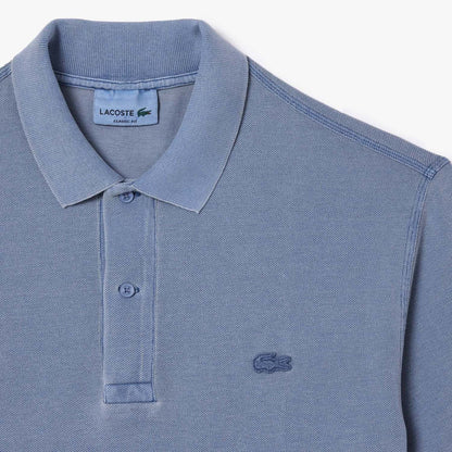 LACOSTE CLASSIC FIT NATURAL DYE COTTON POLO SHIRT BLUE (7) 2XL RRP £120 BNWT