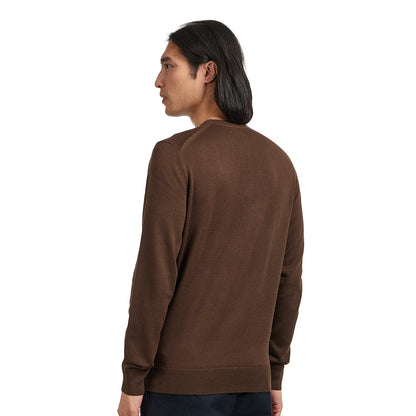 FRED PERRY CLASSIC CREW NECK MERINO WOOL JUMPER BURNT TOBACCO XL RRP £130 BNWT