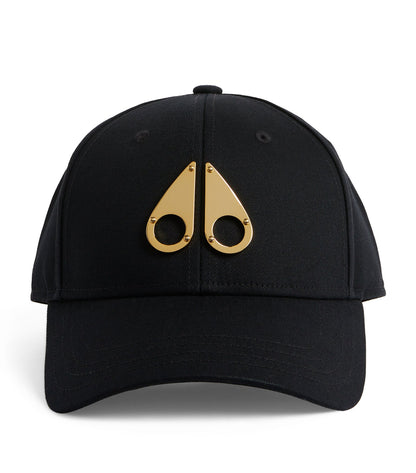 MOOSE KNUCKLES GOLD SERIES ICON 6 PANEL BASEBALL CAP BLACK RRP £150 BNWT