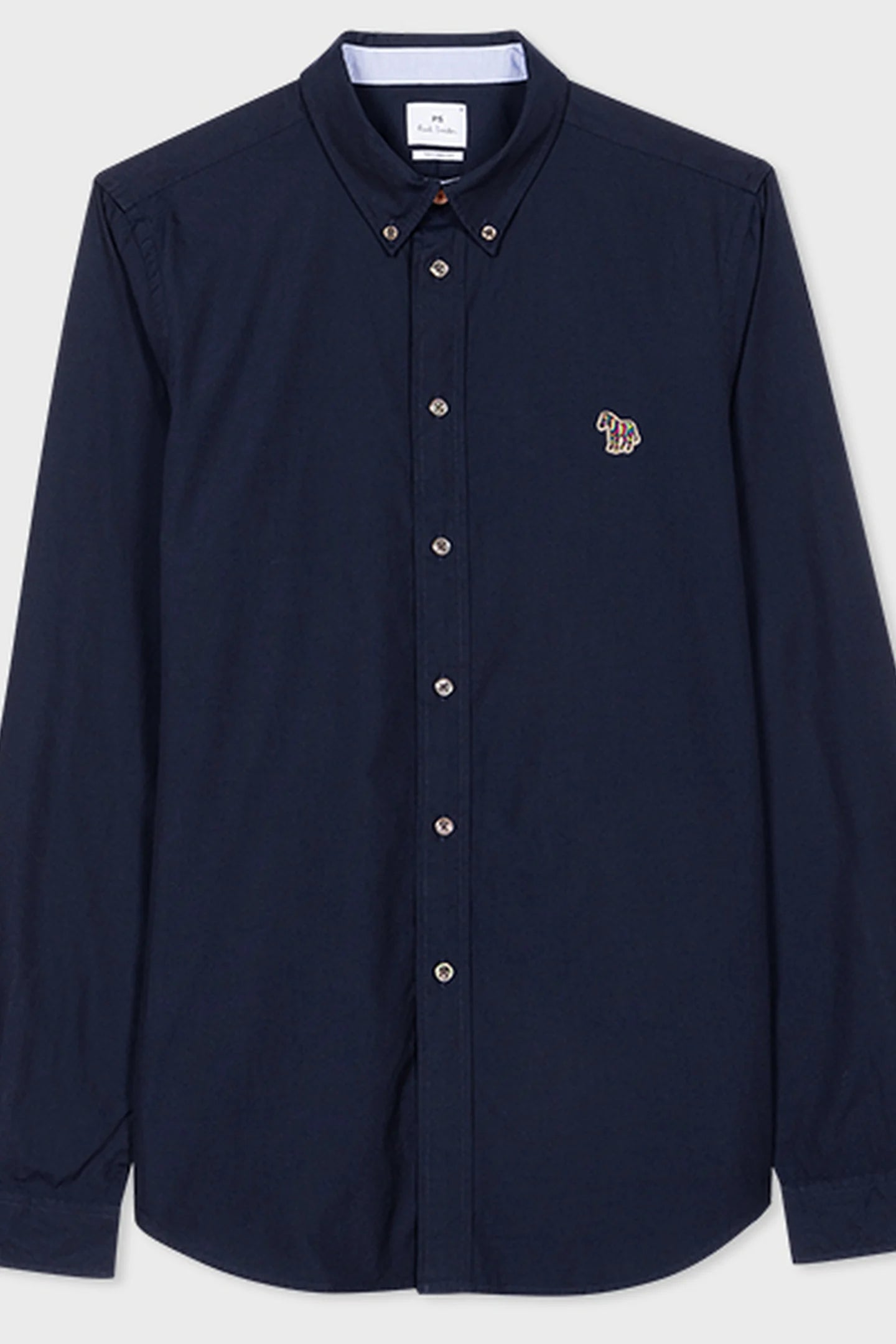 PAUL SMITH ZEBRA LOGO COTTON LONG SLEEVE SHIRT NAVY BLUE RRP £140 BNWT