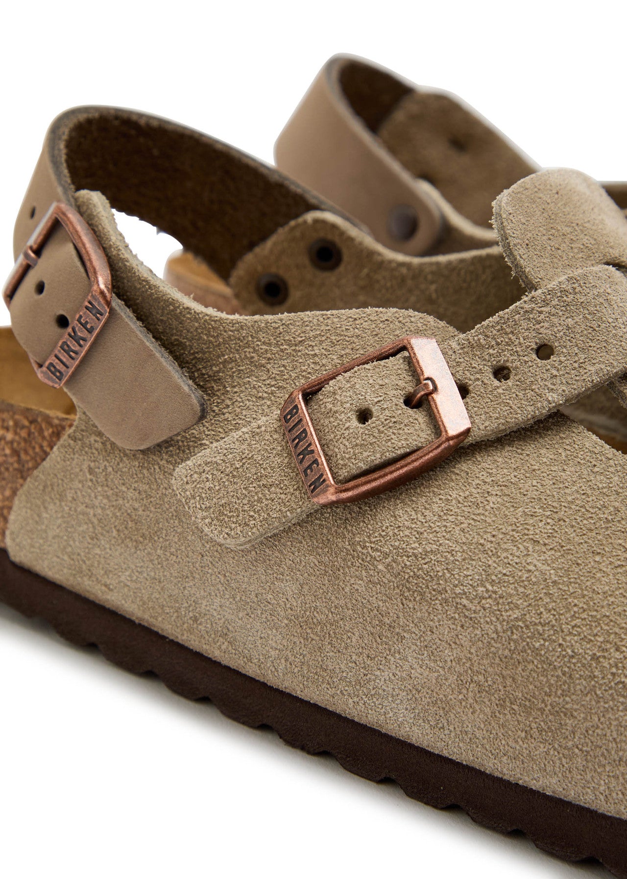 BIRKENSTOCK TOKIO 2 SUEDE LEATHER CLOGS TAUPE UK 9.5 RRP £150 BNIB