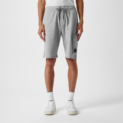 C.P. COMPANY MICRO LENS FLEECE COTTON JOGGER SWEAT SHORTS GREY MARL RRP £205 BNWT