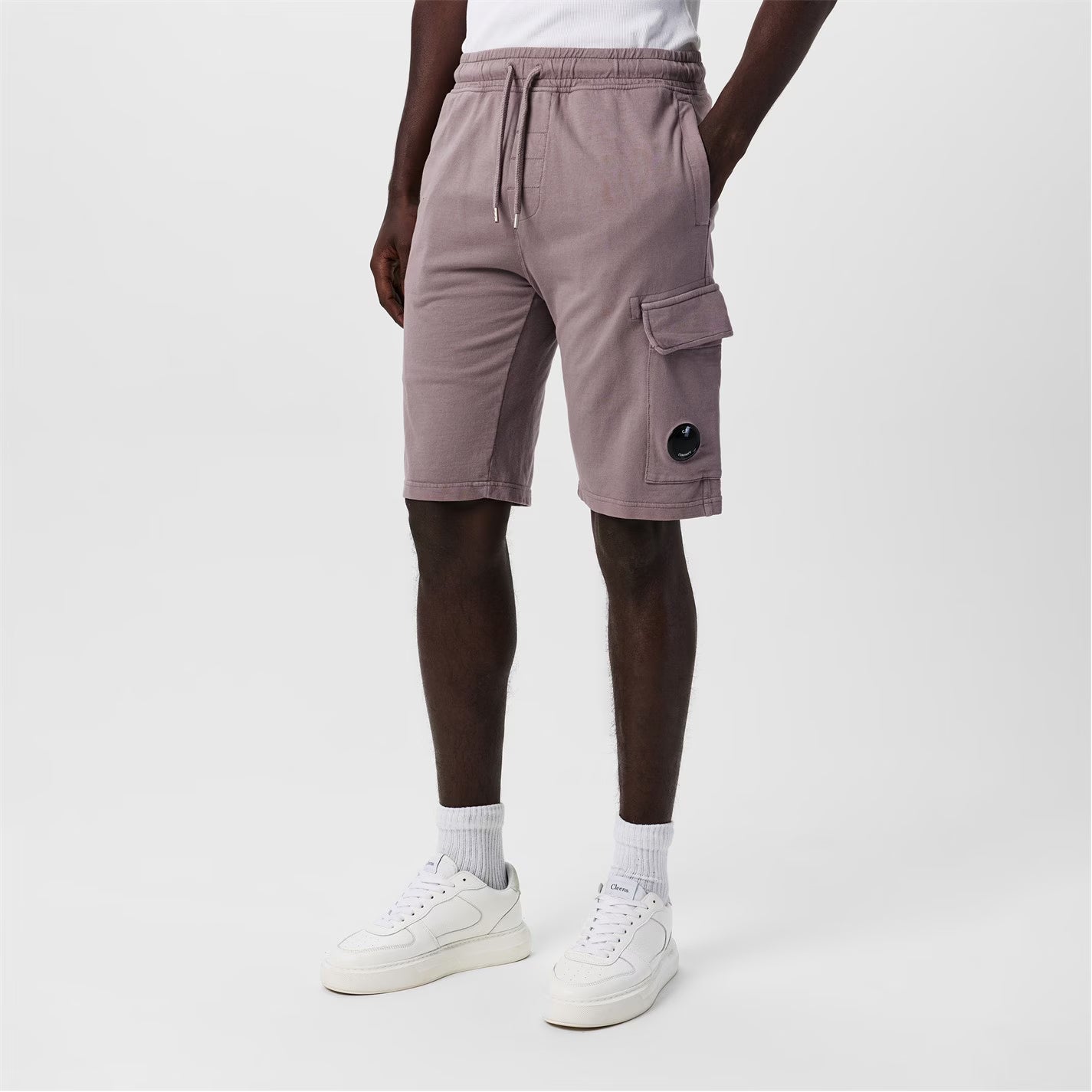 CP COMPANY MICRO LENS COTTON FLEECE SWEATSHORTS PURPLE DOVE 2XL RRP £205 BNWT