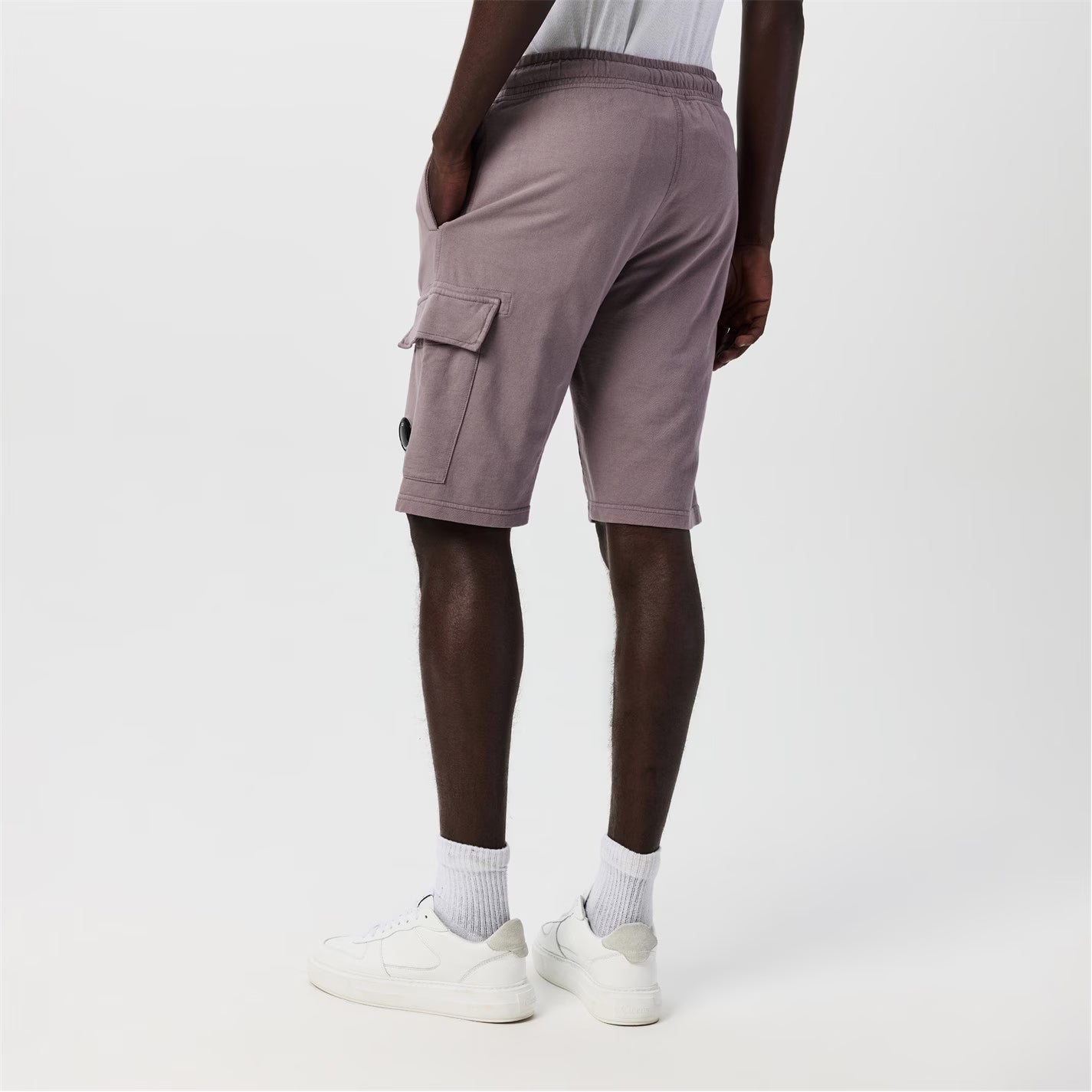 CP COMPANY MICRO LENS COTTON FLEECE SWEATSHORTS PURPLE DOVE 2XL RRP £205 BNWT