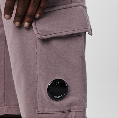 C.P. COMPANY MICRO LENS COTTON FLEECE SWEATSHORTS PURPLE DOVE 2XL RRP £205 BNWT